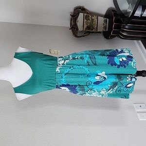 Sonoma Floral Green Sleeveless Dress